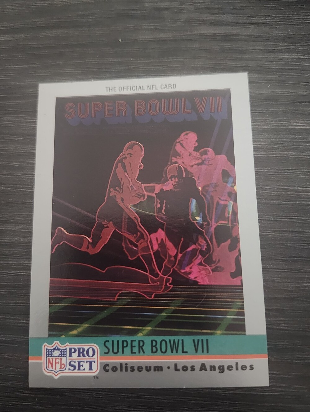 1990 Pro Set Super Bowl VII Theme Art‎ card #7